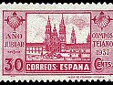 Spain 1937 Año jubilar 30 Ptas Carmin Edifil 834
